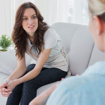 Employee at counselling session