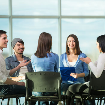 Group of young people counselling